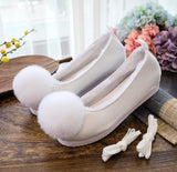 Breakj Shoes, Hanfu Shoes Ancient Style Ancient Costume Flat National Style Pure Color Lovely Girl Bright Cloth