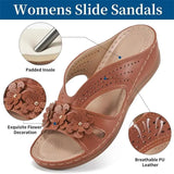 Breakj The Summer Of 2025, The New Women's Thick-Bottomed Slippers Large-Size Fish Mouth Thick-Bottomed Wearing Beach Shoes Flower
