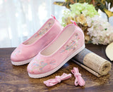 Breakj Shoes Round Head Spring And Autumn Ancient Style Students Embroidered Cloth Shoes Ancient Costume Stage Play Dance Shoes Women's Shoes Single