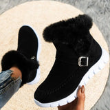 Winter Women Fur Warm Snow Boots Casual Shoes New Short Plush Suede Ankle Boots Flats Gladiator Sport Ladies Botas