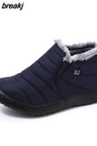Women's Boots Waterproof Snow Boots Women Fashion Winter Boots Round Toe Shoes Woman Keep Warm Ladeis Shoes Slip On Female