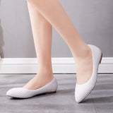 Breakj Flat-Soled Bridesmaids Wedding Shoes To Take Pictures Of Women's Singles Handmade Pearls Pregnant Women's
