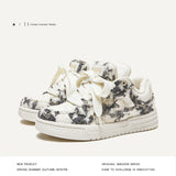 Breakj Shoes To Destroy The Wind Small Fragrant Breeze Bread Shoes Increase Wear-Resistant Low Help Men's Shoes Casual Shoes Men's And Women's