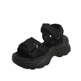 Breakj Spring And Summer Velcro Cake Shoes 2024 New Korean Casual Sports Roman Platform