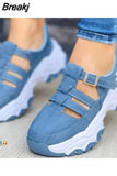 Thick-soled Women's Sports Shoes Fashion Casual Comfortable Slip-on Flat Shoes Women's Heightening Vulcanized