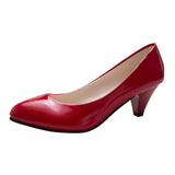 Breakj Single-Shoe Women 2025 New Pointed Light-Mouthed Four-Season Single-Shoe Fashion Coarse Heel High-Heeled Women's Shoes Large-Size Work
