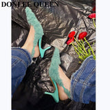 Toe Slingback Sandals Women High Heels Shoes Shallow Slip On Fur Design 2023 New Spring Ladies Pumps Party Wedding