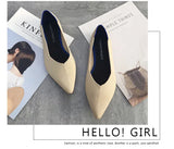 Womens Stretch knitted mixed color moccasins breathable cozy work shoes brief slip-on fashion ladies flats light driving