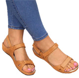 Breakj 2023 Fish Mouth Flat Bottom Magic Stick Breathable Slope And Dew Casual Sandals