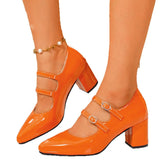 Breakj Retro Mary Jane Women's Shoes 2025 Autumn New French Heel Red Single-Shoe Women's Thick