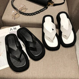 mixed color thick bottom flip flops women famous designe clip toe slippers ladies platform jandal slides beach