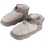 Winter Cotton Shoes for Women Down Waterproof Lightweight Snow Boots Female Thick Bottom Keep Warm Plush Ankle Boots
