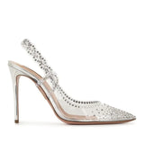 Breakj Crystal Baotou Sandals Women's Fine Heeled In The Summer Of 2025 New Water Drill Tip Light-Mouthed High-Heeled