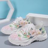 Breakj Flower Sports Single Shoes Women 2025 New Fashion Flat-Bottom Single Size Thaid With
