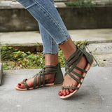 Sandals 2023 Summer New Multi-Color Large-Size Sandals Women's Suede Open-Toe One-Word Buckle Flat