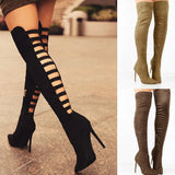 Breakj Women's Boots 2025 Fashion Tips Behind The Hollow Height And Large Size 40-43 Women's