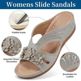 Breakj The Summer Of 2025, The New Women's Thick-Bottomed Slippers Large-Size Fish Mouth Thick-Bottomed Wearing Beach Shoes Flower