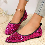 Women Bling Flats Shoes Casual Walking Shoes Spring New Pointed Toe Sandals Female Fashion Brand Dress Zapatillas