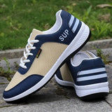 Sneakers Men Soft Sole Running Shoes Fashion Casual Leather Fabric Breathable Height Increased Flat Platform Board