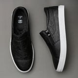 Breakj 9109 Men's Casual PU Leather Shoes Youth Fashion Trend Shallow Mouth Korean Set Foot Pedal