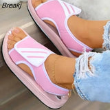 and American Fish Mouth Sandals Ladies Sandals Wedge Beach Shoes Low Top Platform Pumps Open Toe Shoes Heels