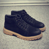 Breakj Warm Overalls Leather Boots Short Boots Men's Boots Round Boots Fashion And Velvet Cotton Boots Martin Boots Fashion Boots