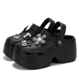 Thick Bottom Clogs Sandals Women Summer 2024 Hollow Out Chunky Platform Slippers Woman Non Slip Massage Beach Slides