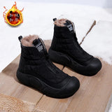 Breakj Women's Shoes High Top Shoes And Velvet Warm Cotton Shoes 2024 Winter New Platform Shoes Casual Snow Boots Female