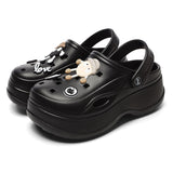 Eva Chunky Platform Sandals Women Summer 2024 Thick Bottom Clogs Garden Shoes Woman Closed Toe Non-Slip Beach