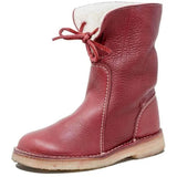 Breakj Autumn And Winter New Round Head Snow Boots Plus Velvet With Flat Base Large Leisure Shoes Short