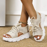 Breakj Sports Sandals Women 2025 Summer New Thick-Soled Flying Soft Base Leisure Flat Bottom Hollow Fish Mouth Beach