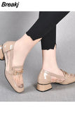 Summer Footwear with Heel Shoes for Women 2023 Black Square Toe Low Elegant Clear Transparent Beau Today Discount