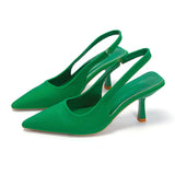 Breakj High-Heeled Sandals Baotou Behind The Empty Stumbling Stumbling New Shallow Tip Single-Shoe Fine Heel High