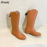 Rain Boots Women High Boots Women's Waterproof Non-slip Water Boots Wear-resistant Outer Wear Kitchen Work Rubber