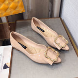 Breakj Shoes Children's New Spring 2023 Sharp-Pointed Light-Mouthed Single-Shoe Red Wedding Shoes Mother Soft-Soled Bean