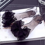 Crystal Sandals for Women Plastic Clear Summer 2023 Pvc Ladies Shoes with Low Heels Beach Transparent Asian Size Shoe