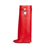Breakj Autumn And Winter New Locking Slope With Ladies Boots High Heel Tip One-Legged Women's