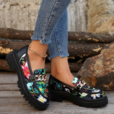 Breakj British Wind Black Leather Shoes Women 2025 Summer New Thick Soles Pedal French Lefu