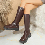 Breakj British Autumn And Winter Smoke Cane Women's Boots Are Thick And High And Knight Boots Temperament