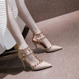 Breakj Nude High Heels Women's Heel 2023 New Pointed Fashion Web Hot Sexy Empty