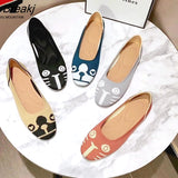 Women Flat Shoes Cute Cat And Dog Single Shoes Spring Autumn Comfortable Casual Shoes