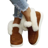 Breakj And Winter 2023 New Pure Color Suede Cotton Shoes Casual Snow Boots Low Top And Velvet Women's Cotton