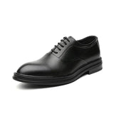 Breakj Men's Korean Version Fashion Shoes Business Dress Pointed Breathable Young British Casual Leather Shoes