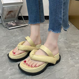 Breakj Bottom Clip Slipper Women 2025 Summer New Pine Cake Bread Cool Slippers Fashion Wear Casual