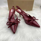 Breakj Spring New Pointed Bow Temperament High Heel Shoes Fashion After The Empty Single Shoe