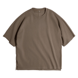 Air Cotton Men's T-shirts Summer Loose Stitching Non-iron Brethable Short-sleeved Tee Trendy Gray