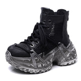 Breakj Layer Of Cow Skin Retro Cool Boots Women 2025 Summer New Breathable Hollow Mesh Sandals Thick Soles Leisure Short