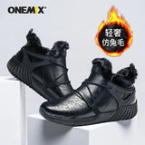Anti season clearance Men Boots Casual Winter Sneakers Leather Vintage Comfortable Plush Snow Ankle Boots Walking
