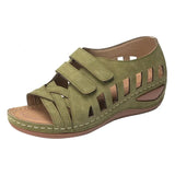 Summer Women Sandals Leather Hook Handmade Ladies Shoe Comfortable Mother Sandals Woman Summer Shoes Plus Size