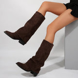 Breakj Coarse And Anti-Slip Skinny And Skinny Boots Women 2025 Autumn And Winter New Wear Soft Bottom To Keep Warm